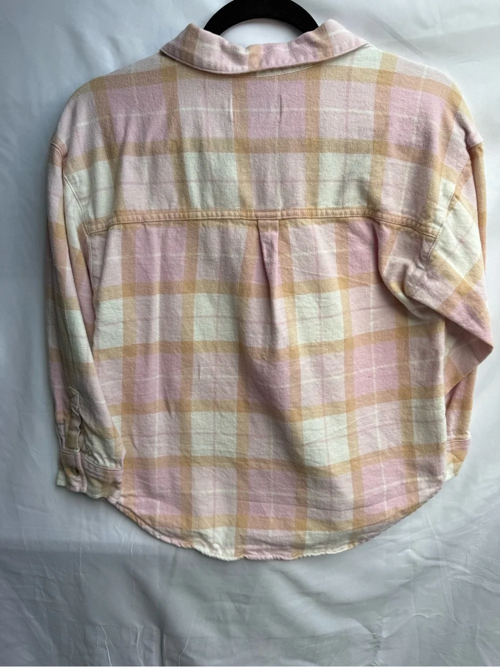 Old Navy Pastel Pink & Cream Plaid Button-Down Shirt